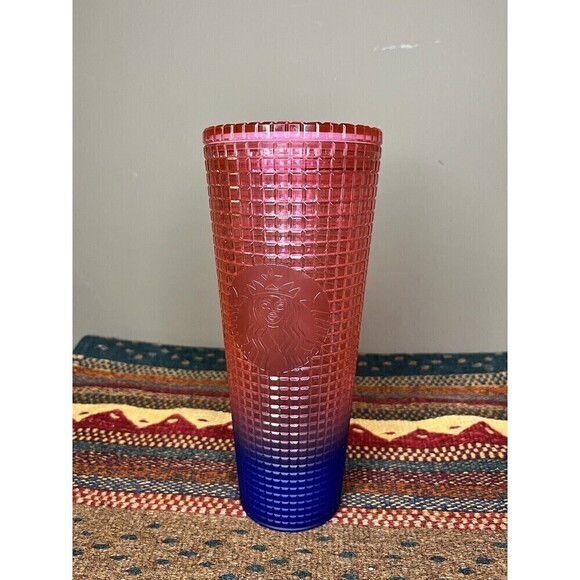Starbucks Tumbler Ombré Pink/blue NO STRAW - Picture 1 of 4